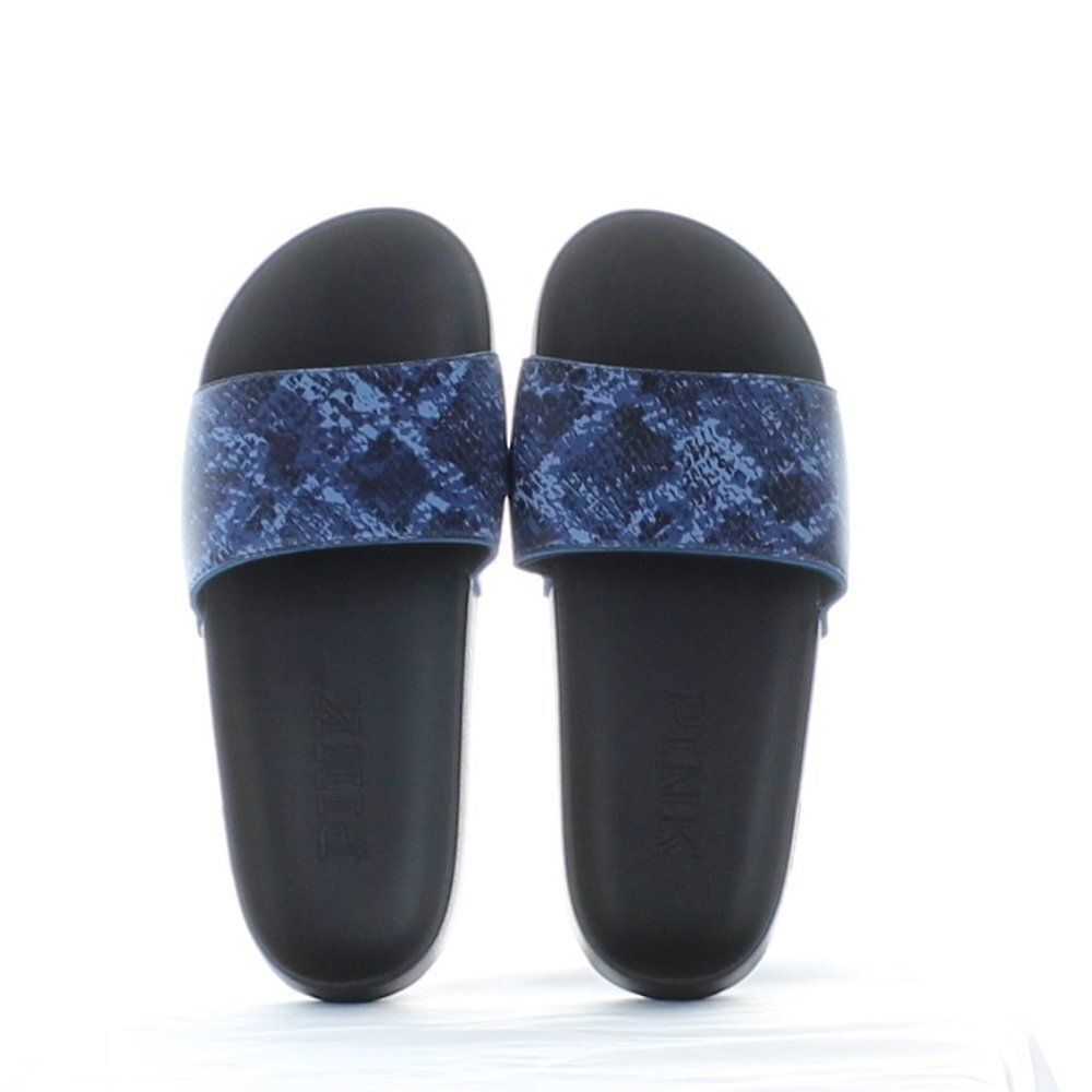 Pink Victoria Secret Black Single Strap Slide